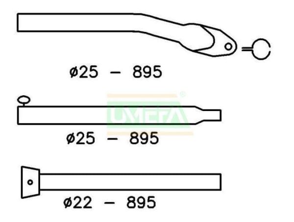 Campking Aandrukstang 25/22 mm Aluminium